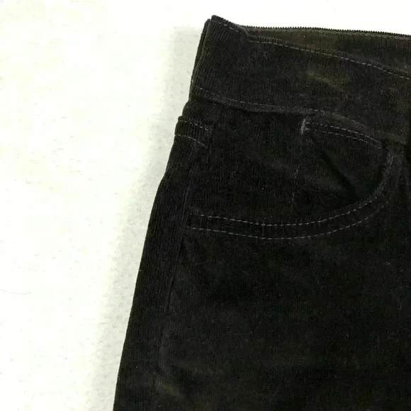 NYDJ Dark Brown “80’s” Corduroy Midrise Stretch Straight Leg Pants Size 10P - Picture 5 of 14